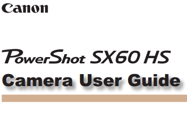 Canon sx60 manual download